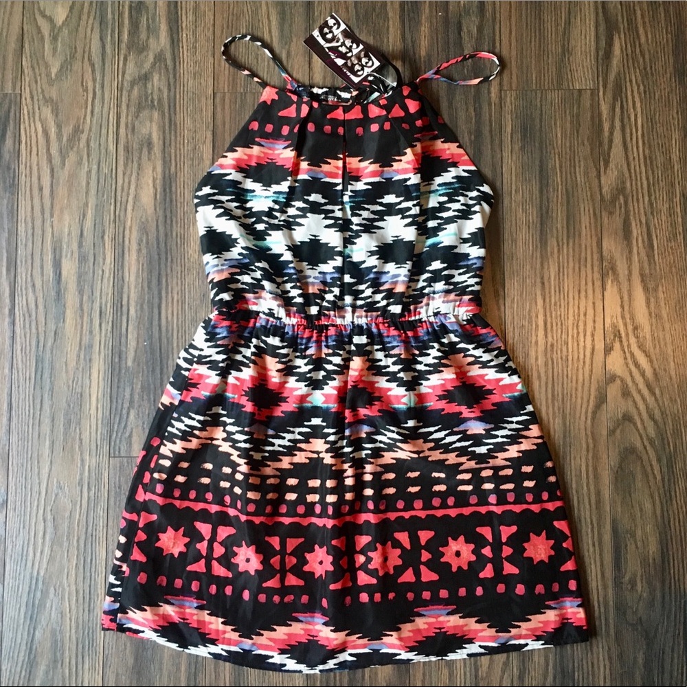 Trixxi Aztec Print Dress